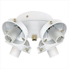 Sea Gull Lighting 16051-15 Four Light Ceiling Fan Light Kit, White Finish