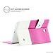 SAWE Tab 4 7 Case Samsung Galaxy Tab 4 7.0 Pink Hybrid Folio Case - Slim Fit Premium Leather Cover with Stand for Samsung Tab 4 7-Inch Tablet Nook SM- T230 / T231 / T235