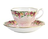 Royal Albert Collectible Teas Peach Damask Cup and Saucer