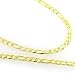 Jewelry : Men's Sterling Silver Gold Vermeil Figaro Link Necklace & Bracelet Set