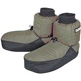 TAIGA Men's & Women's Goosedown Down Booties Foot Warmers, Olive, MADE IN CANADA