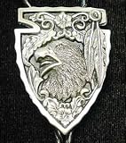 Large Bolo - Arrowhead with Eagle(Diamond Cut) - Large Sculpted Bolo