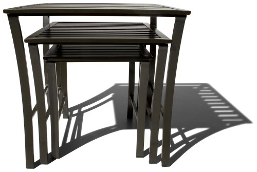Strathwood Falkner Aluminum 3-Piece Nesting Table Set