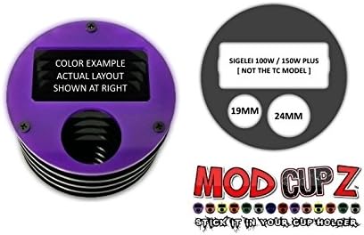[2370] PURPLE Sigelei 100W 150W Plus (not TC) CUP HOLDER by MODcupZ * box stand silicone vape case wrap mod