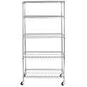 Commercial Chrome 5-Tier Shelving Unit