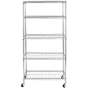 Seville Classics SHE18370B 18-Inch by 36-Inch by 72-Inch Shelving System, Chrome