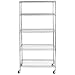 Seville Classics SHE18370B 18-Inch by 36-Inch by 72-Inch Shelving System, Chrome