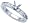 0.45 cts Baguette Diamonds Engagement Ring in 18k White Gold Size 4