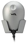 Cyber Acoustics CVL-1124RB Silver Lapel Microphone  with Clip and Monitor Holster