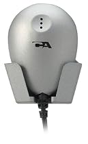 Cyber Acoustics CVL-1124RB Silver Lapel Microphone with Clip and Monitor Holster