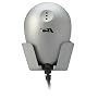 Cyber Acoustics CVL-1124RB Silver Lapel Microphone with Clip and Monitor Holster