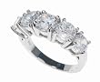 SilverBin Sterling Silver Anniversary Style Gem Set Round CZ Ring