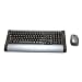Logitech Cordless Desktop S 510 - Keyboard - wireless - RF - mouse - USB / PS/2 wireless receiver - black, silver - Belgium
