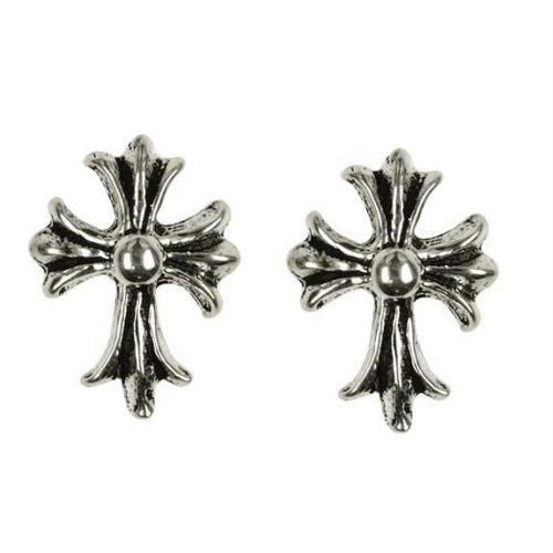 Gothic Cross -Stud Earrings Sterling Silver