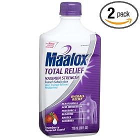 Maalox Total Stomach Relief, Strawberry, 26-Ounce Bottle (Pack of 2)