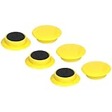 E-Value カラーマグネット 中 直径30mm 6個入イエロー EMT-06YE
