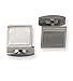 Mens 1/2" Square Polished Brushed Titanium title=