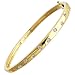 14Kt Yellow Gold Doted Diamond Bangle Bracelet