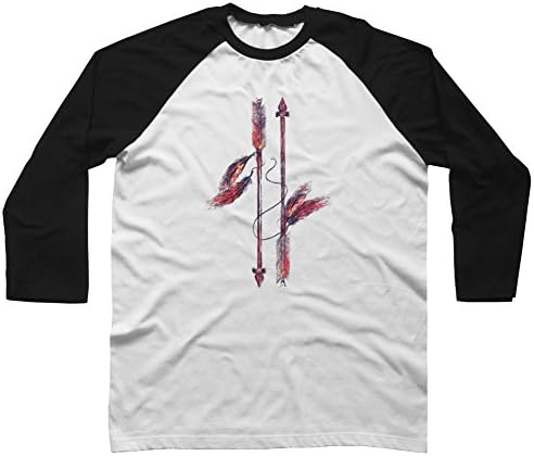 Indian Arrows Men's 2X-Large White/Black Raglan Sleeve Baseball Tee