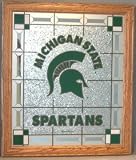 Michigan State Spartans Stained Glass Wall Plaque