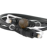 3 Ft / 1 m Digital Optical Audio TosLink Cable for Pro Audio cards / MiniDisk players and recorders / Sony PS3