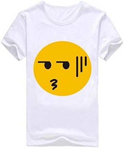 Blue Sky Sweet Cute Emoji Crop Tops Shirts Loose Tank Top Sleeveless (Free Size)