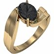 14K Yellow Gold Onyx Ring