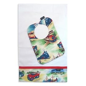 On the Move Bib and Burp Cloth Set