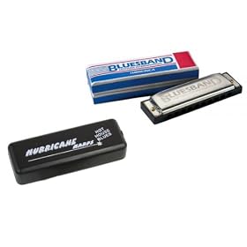 Hohner Blues Band Harmonica, Key of C with Bonus Hurricane Harps Harmonica Case