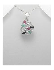 CZ Pendant Necklace In 92.5 Sterling Silver