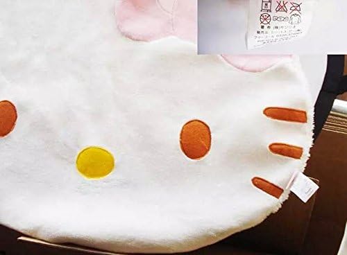 Lovely Big Head Hello Kitty Fuzzy Floor Cushion Mat Pad Bedroom Decoration Footcloth Rug 1 PC White