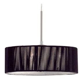 Eglo 87622A Monique, Nickel Black, 3-Light Pendant Light Fixture by Eglo
