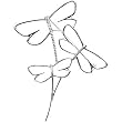 14K White Gold Diamond Dragonfly Brooch - 0.20 Ct.