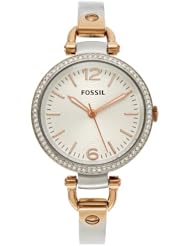 Fossil Womens ES3447 Georgia Analog Display Analog Quartz Two Tone Watch