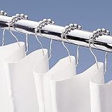 Rolling Shower Curtain Rings, Nickel, SATIN NICKEL (PICTURED)