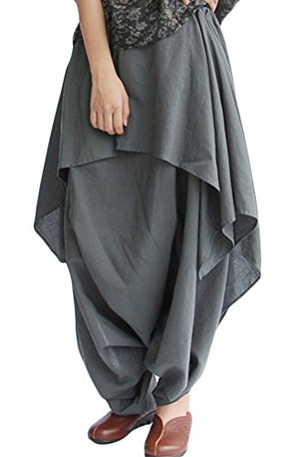 Mordenmiss Women's Travel Wide Leg Pants Irregular Culotte