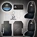 Honda Civic Seat Covers with Logo Floor Mats Steering Wheel Cover, CD Visor Organizer and Keychain Set