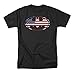 Superman Tees Men's Batman/American Flag Oval Tee