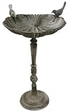 Primrose Cast Iron Birdbath with Shell Bowl