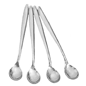 Simpli-Special's 4 Basic Long Handled Cafe' Latte Spoons.