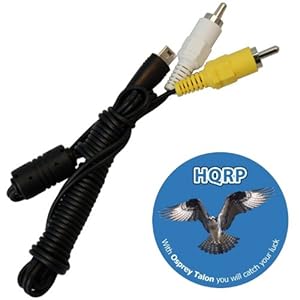 HQRP AV Cable for Canon AVC-DC400 AVCDC400 2563B001 Cord plus HQRP Coaster