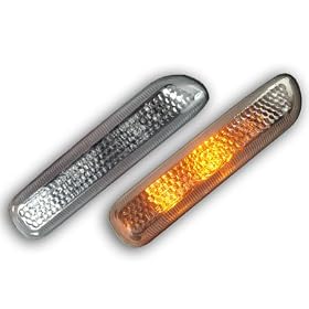 Clear Side Repeaters/Indicators to fit the following car(s): BMW 3-series (E46) Saloon, Coupe, Cabriolet, Estate (not M3) (04.1998-08.2001), BMW 3-series (E46) Compact (1998-2004)
