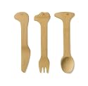 Bambu Bamdino 5-1/2-Inch Kids Knife, Fork and Spoon, Set of 3