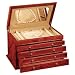 Jewelry : Jewelry Box Maple Burl Wood - 4 Drawers Lift Up Lid