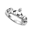 Sterling Silver Ring - Claddagh - 3mm Band Width and 8mm Face Height in Sizes: 4-9