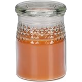 Energizer TJS1DL106 LED Flameless Wax Glass Jar, Realistic Flame Pumpkin Orange and Spice Scent with Timer