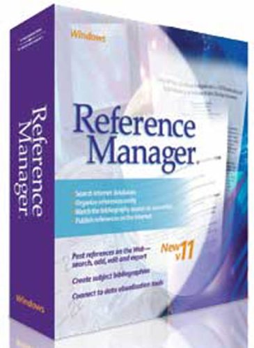 Software: ISI Researchsoft Reference Manager 11   Single User
