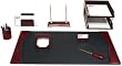 Two-Tone Leather 10 Pc Desk Set