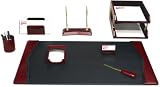Two-Tone Leather 10 Pc Desk Set