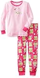 Gerber Girls 2-6X Two Piece Pink Top with Froggy Print Pajama Pant
